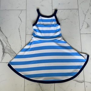 Sally Miller blue and white kids striped dress